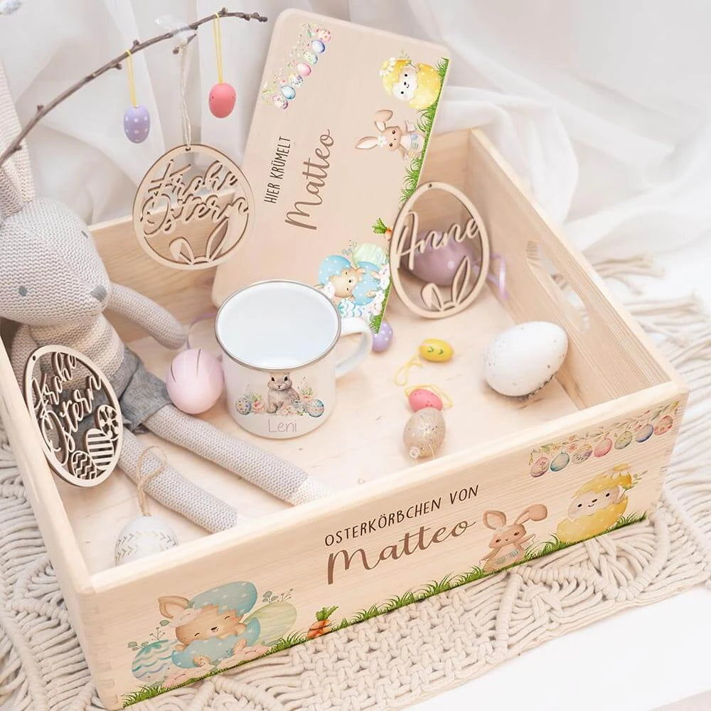 Oster, Osterkörbchen, Oster Geschenk, Osterkiste, Osterdeko