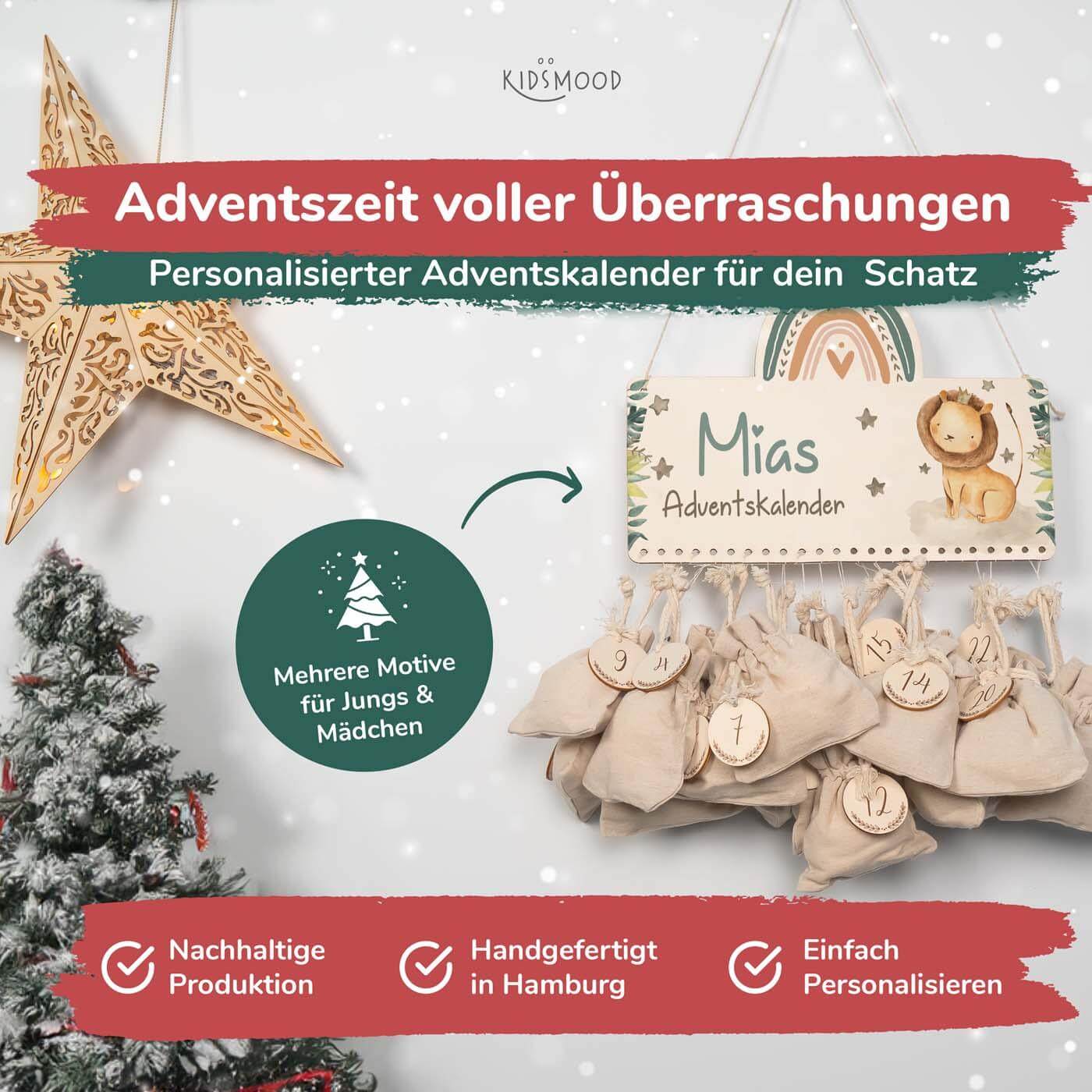 Personalisierte Adventskalender Löwe