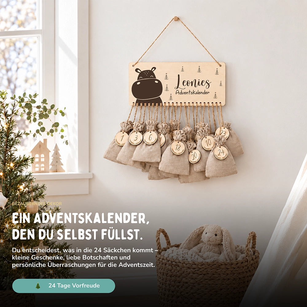 Adventskalender Kinder - Nilpferd