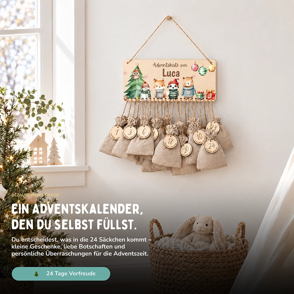 Personalisierter Adventskalender WeihnachtsglĂĽck