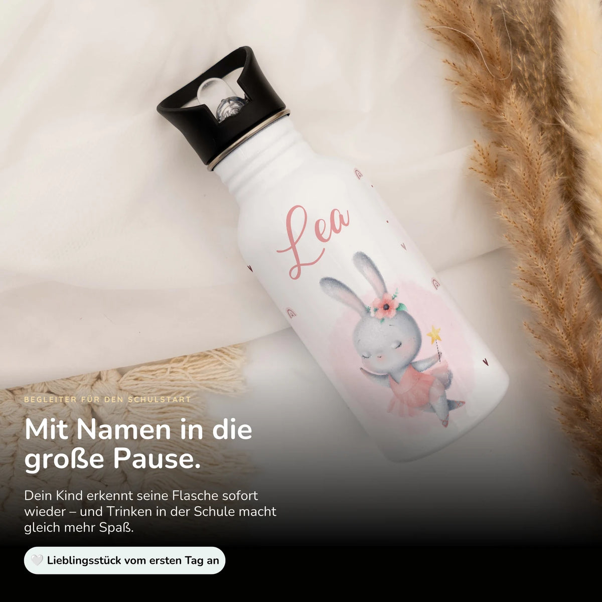 Trinkflasche Kinder Edelstahl - Zauberhase