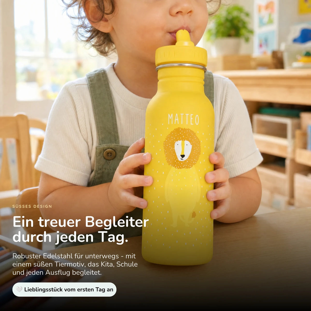 Trixie Trinkflasche Kinder personalisiert Löwe