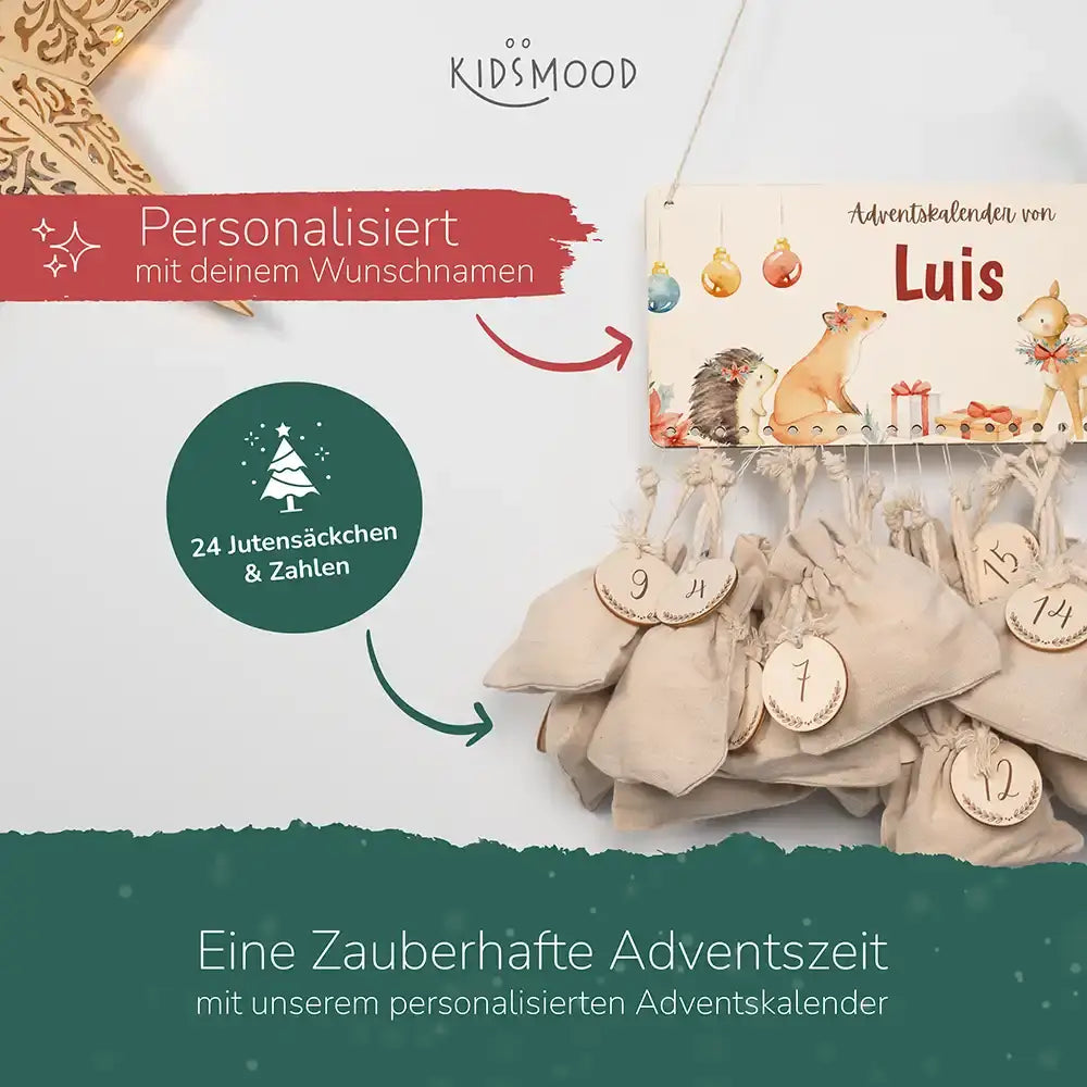 Personalisierter Adventskalender Weihnachtsfamilie