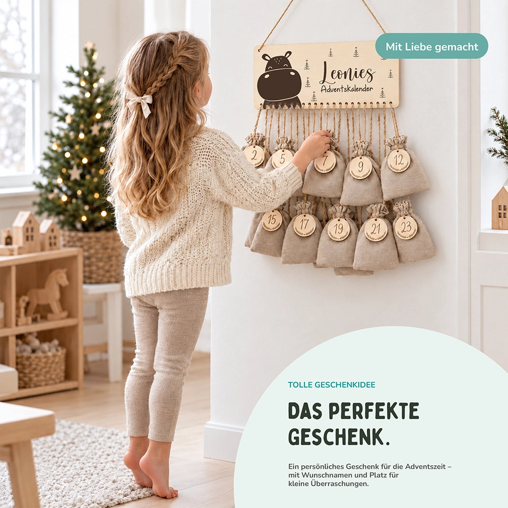 Adventskalender Kinder - Nilpferd