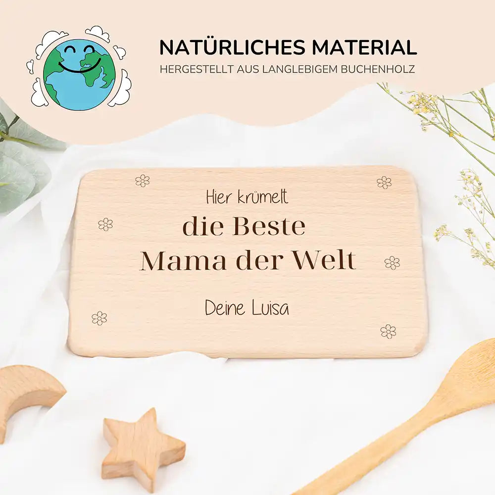 Frühstücksbrettchen - Die beste Mama der Welt Gravur