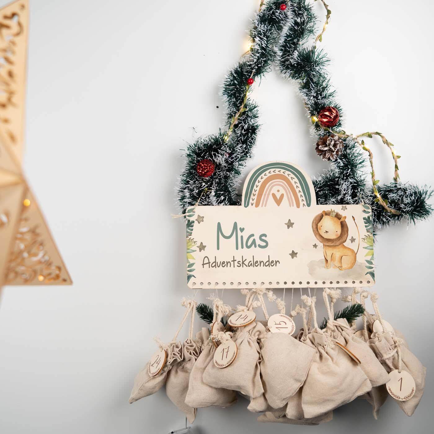 Personalisierte Adventskalender Löwe