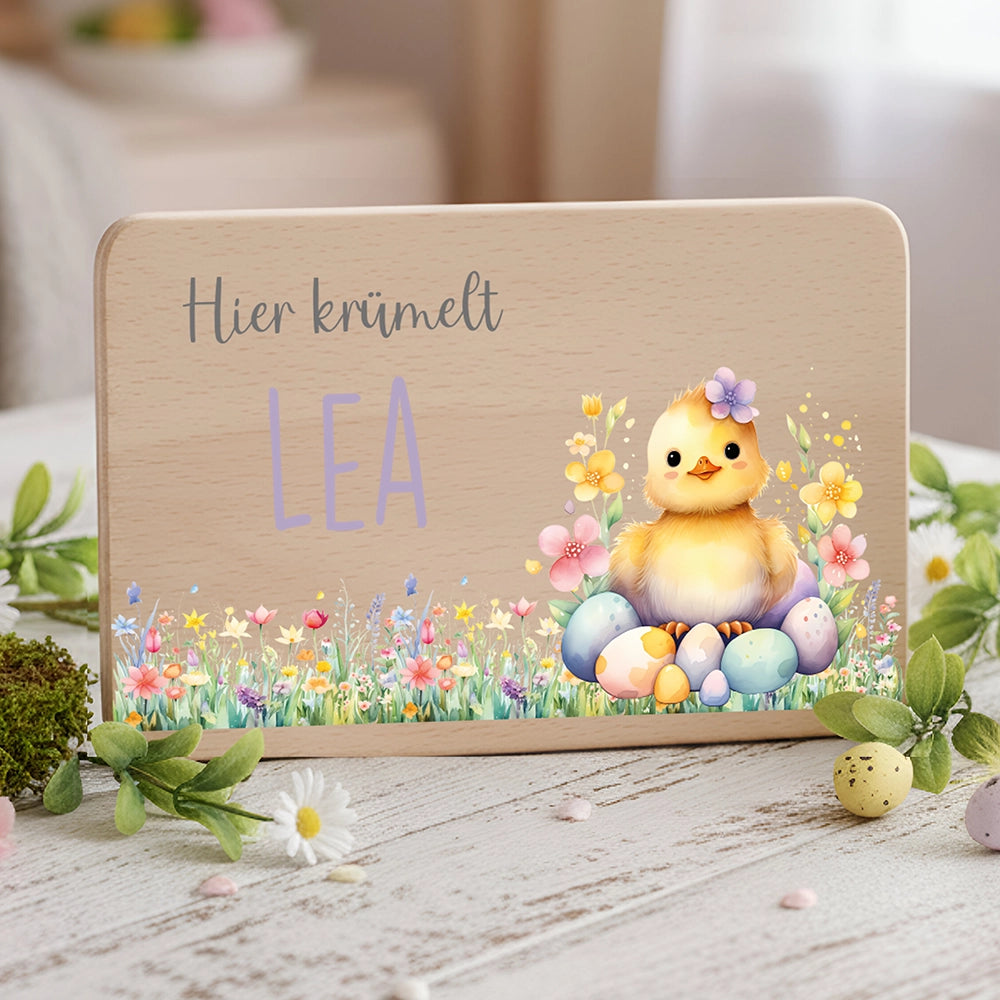 Frühstücksbrettchen Holz personalisiert