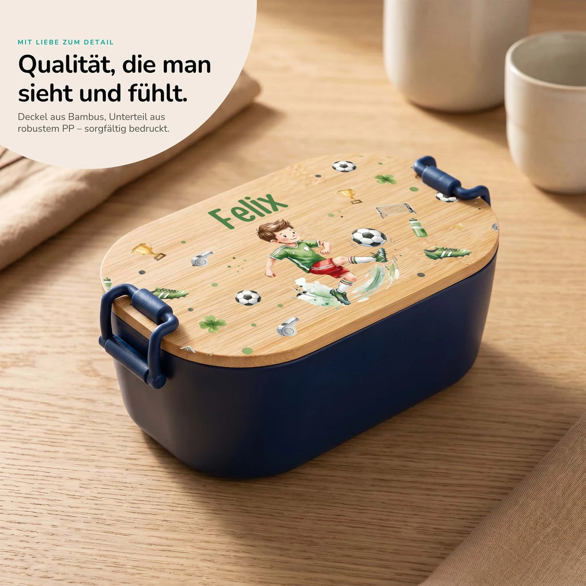 Brotdose Kinder personalisiert, FuĂźballer