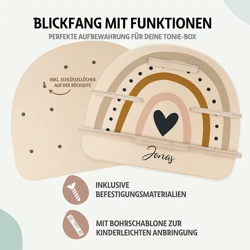 Kinderzimmer Bundle Regenbogen 2 Tonieregal + Nachtlicht