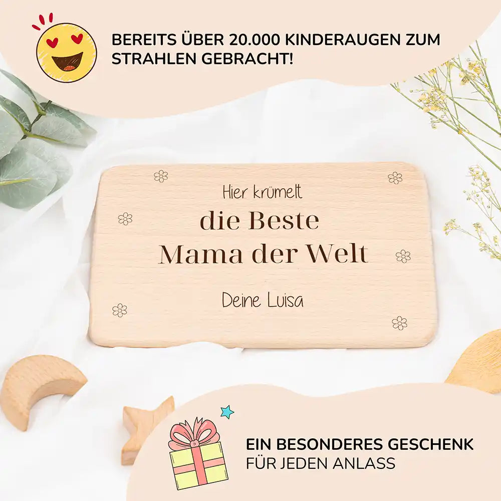 Frühstücksbrettchen - Die beste Mama der Welt Gravur