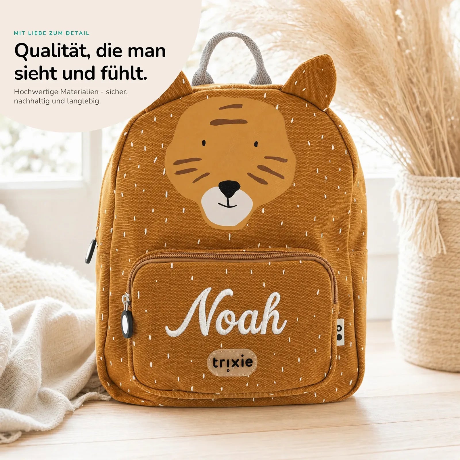 Trixie Kindergartenrucksack Tiger, Kita-Rucksack personalisiert
