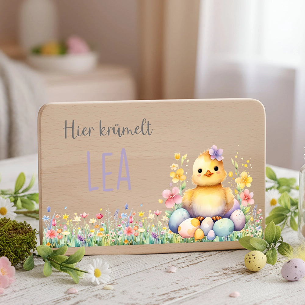 Frühstücksbrettchen Holz personalisiert