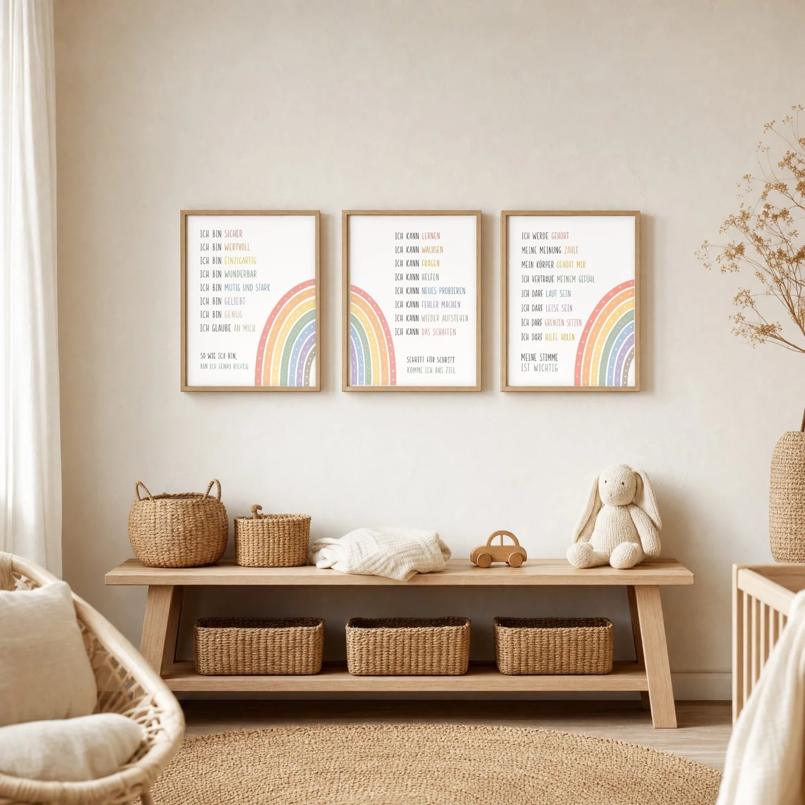 Affirmationsposter Kinderzimmer Minimal Ich kann, im Jungenzimmer