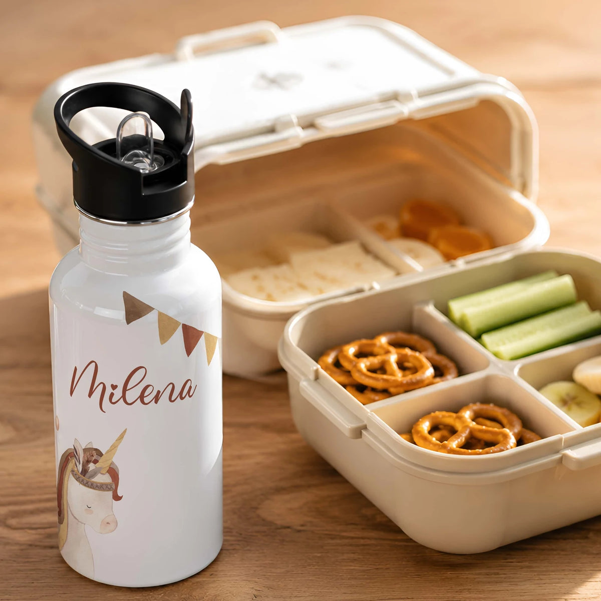 Trinkflasche Kinder Edelstahl - Einhorn