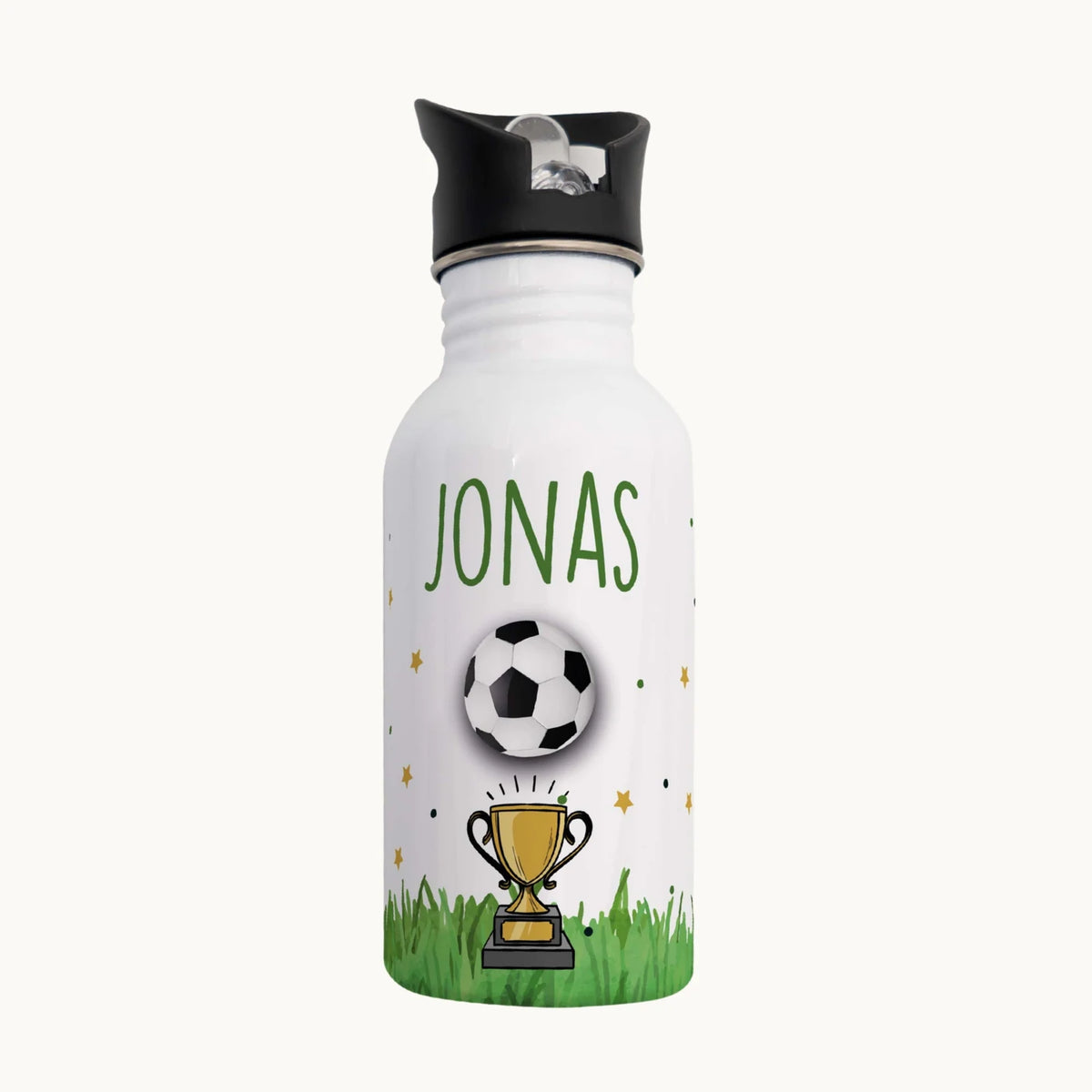 Trinkflasche Kinder Edelstahl - FuĂball Champion