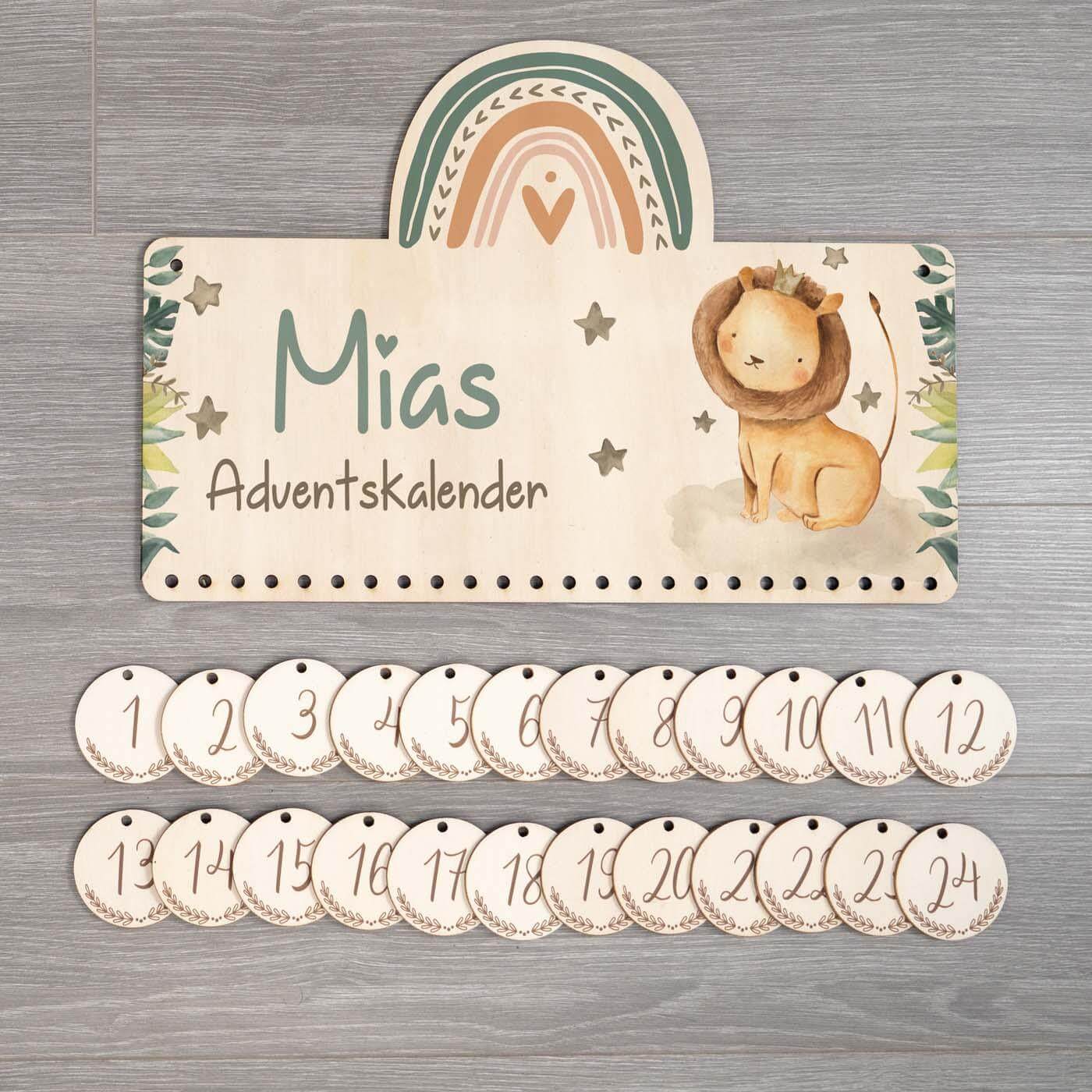 Personalisierte Adventskalender Löwe