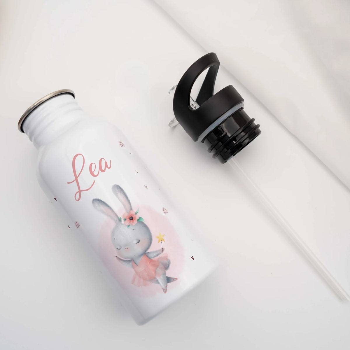 Trinkflasche Kinder Edelstahl - Zauberhase