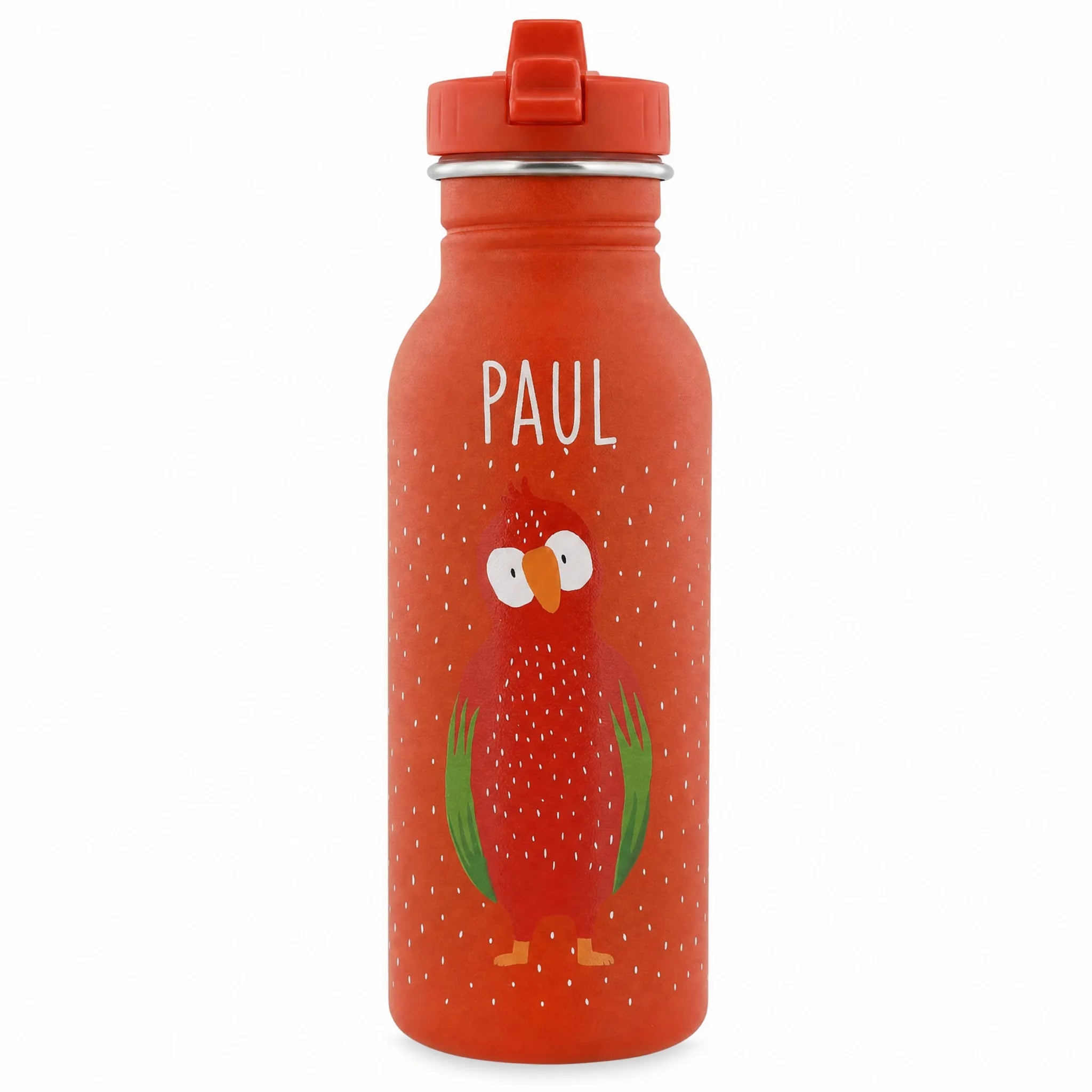 Trixie Trinkflasche Kinder Papagei, Tiermotiv-Detail mit Wunschname