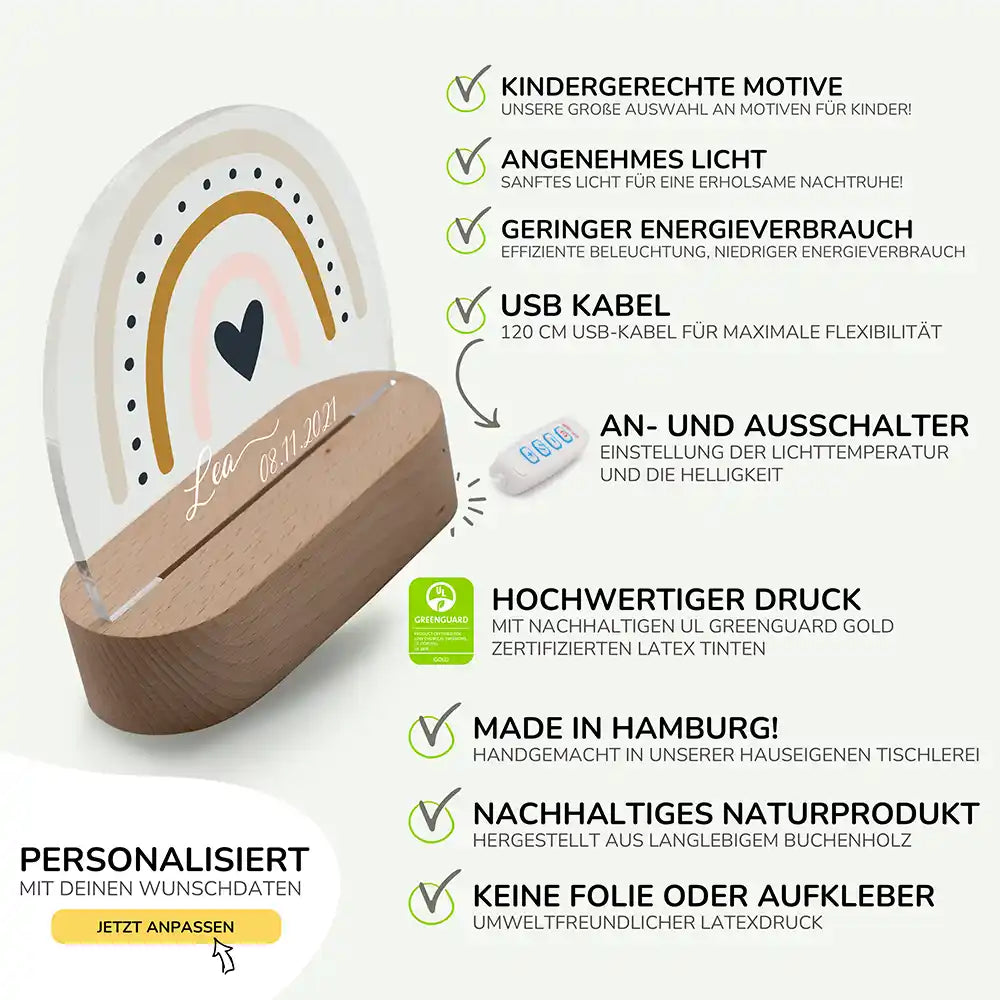 Kinderzimmer Bundle Regenbogen 2 Tonieregal + Nachtlicht