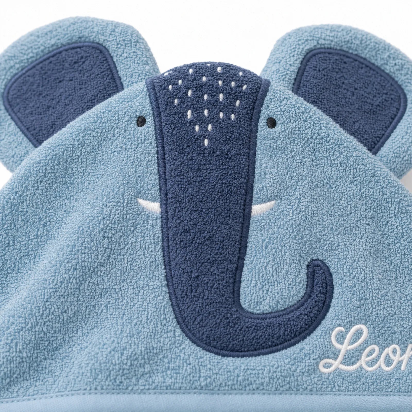 Trixie Kapuzenhandtuch Baby Elefant, Geschenkidee zur Taufe mit Wunschname