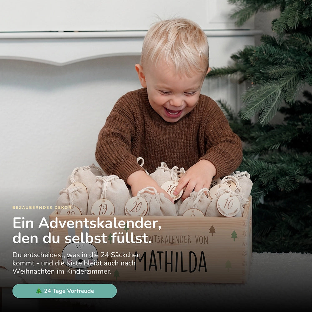 Personalisierter Adventskalender zum Befüllen - Winterhase