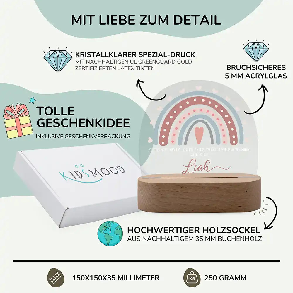 Kinderzimmer Bundle Regenbogen 4 Tonieregal + Nachtlicht