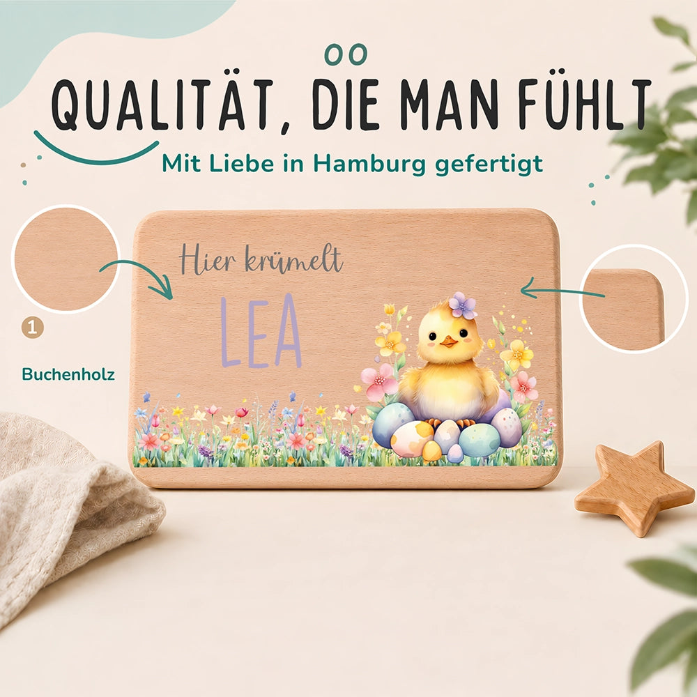 Frühstücksbrettchen Holz personalisiert