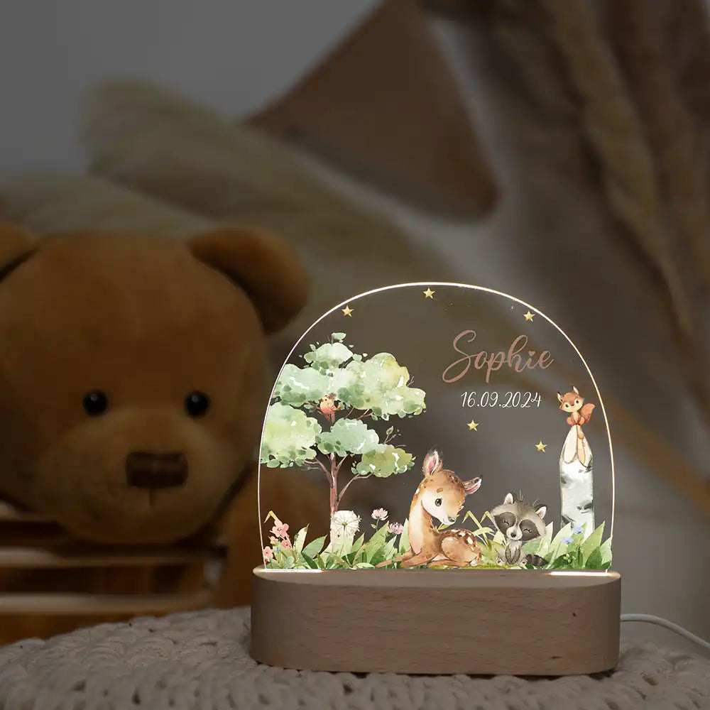 Nachtlicht Kinder personalisiert Weihnachten - Reh