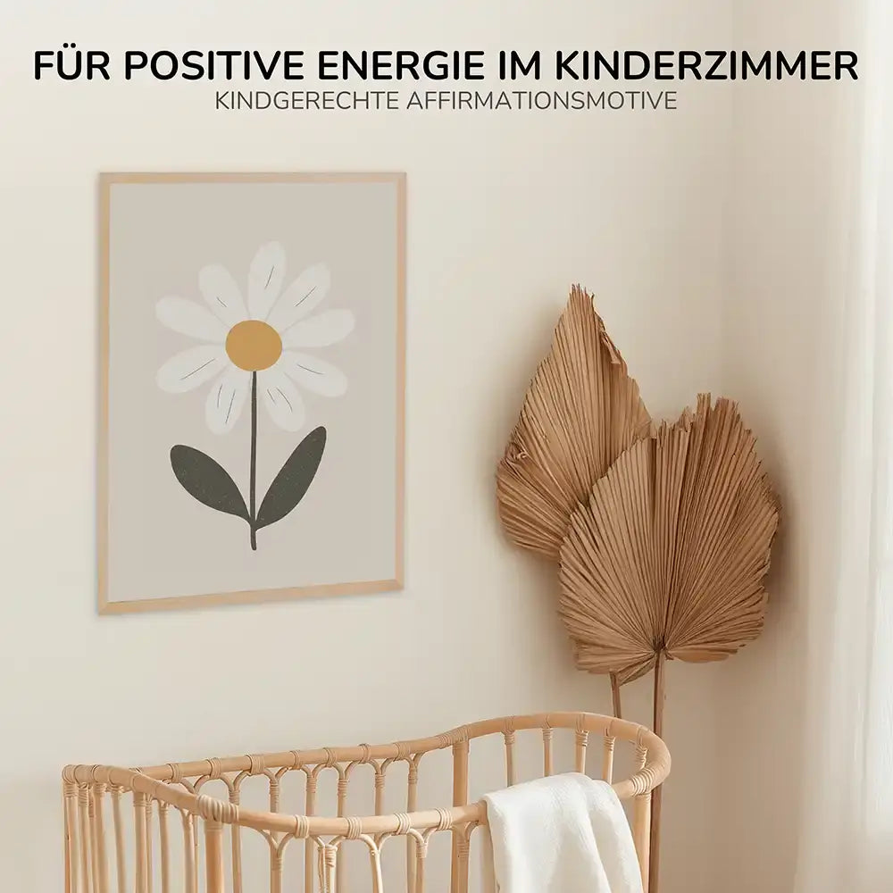 Poster 3er-Set - Gänseblümchen, Biene & Sonne fürs Kinderzimmer