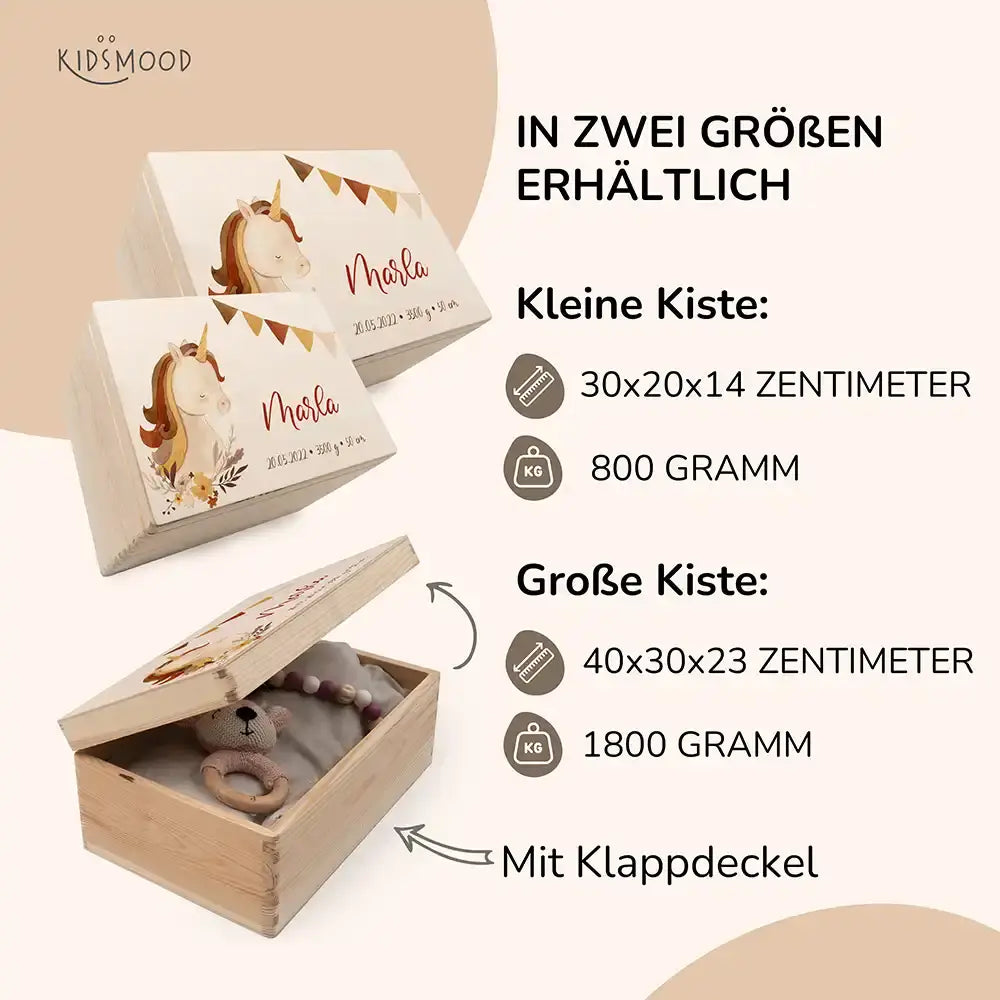 Erinnerungsbox Baby - Boho Einhorn