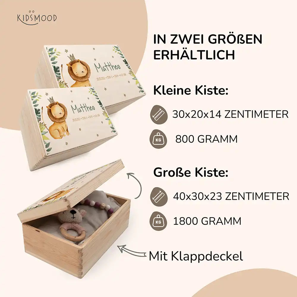 Erinnerungsbox Baby - Jungle Löwe