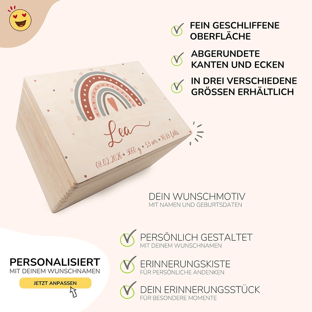 Erinnerungsbox Baby - Regenbogen