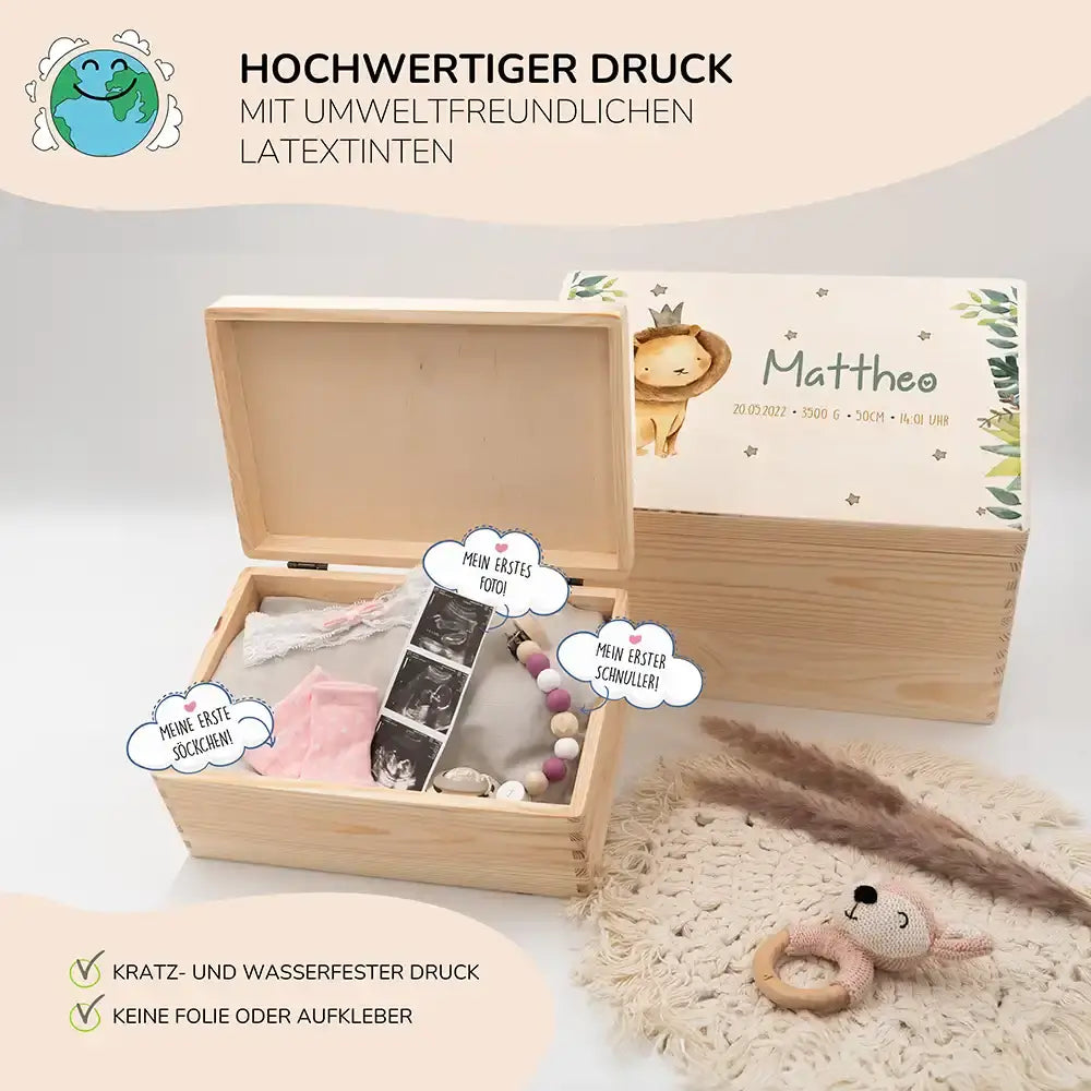 Erinnerungsbox Baby - Jungle Löwe