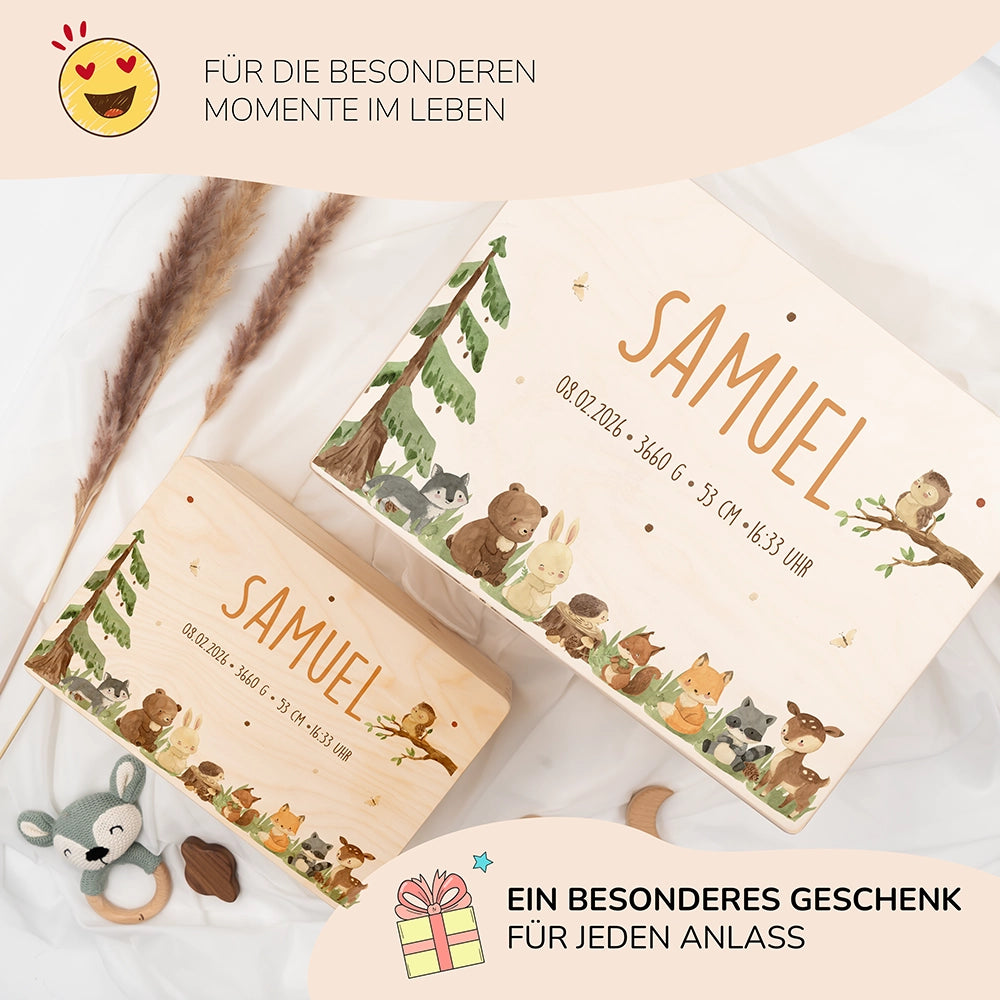 Erinnerungsbox Waldtiere Detail