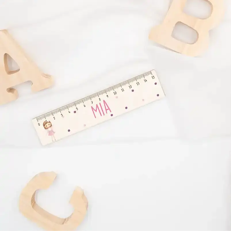 Holzlineal personalisiert - Fee