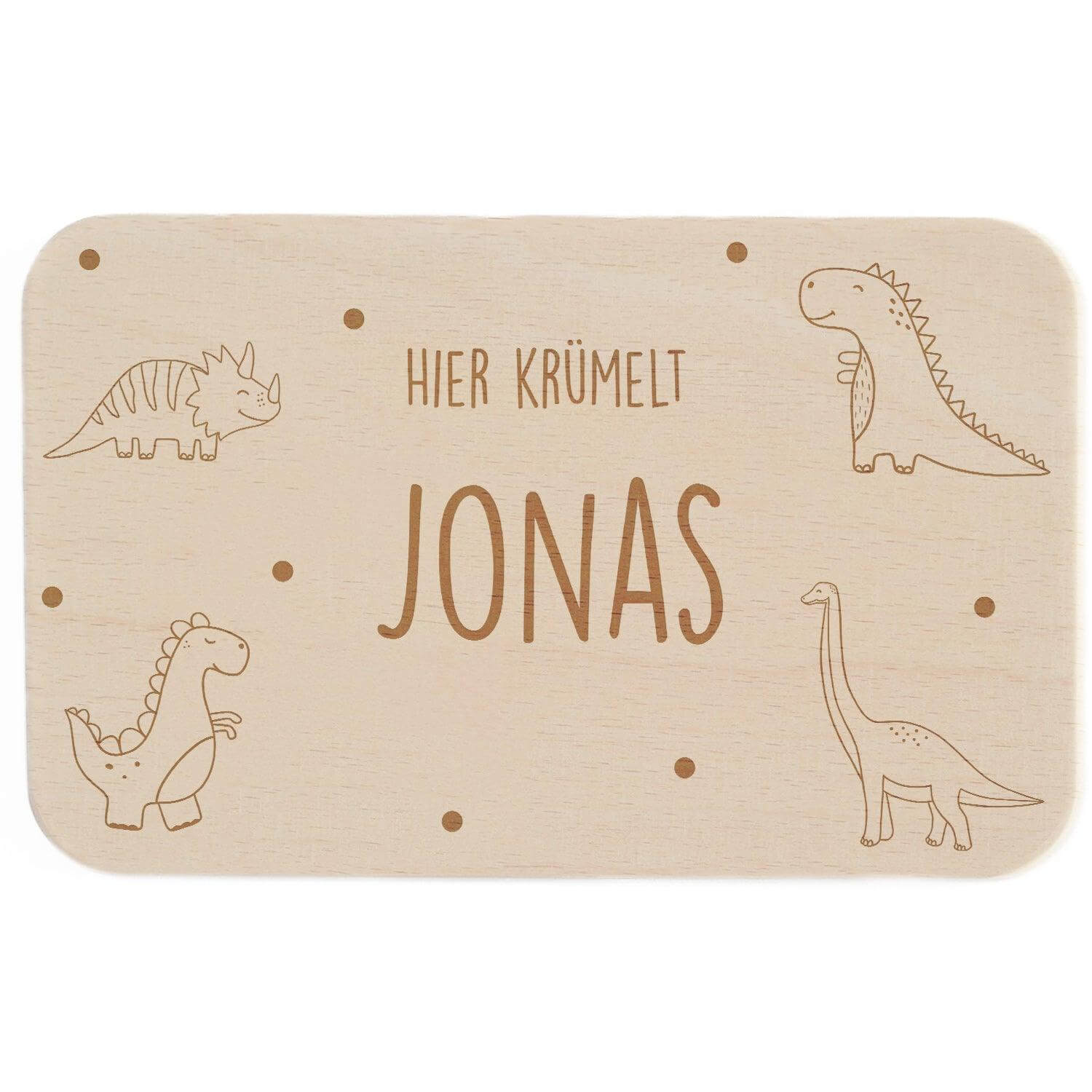 Personalisiertes Frühstücksbrettchen Dino