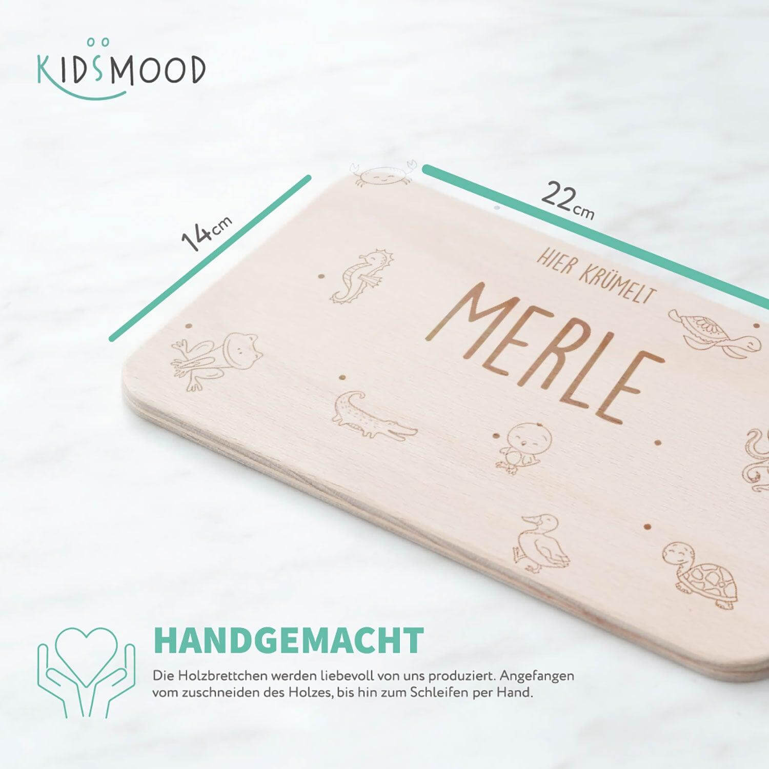 Personalisiertes Frühstücksbrettchen Großes Meer