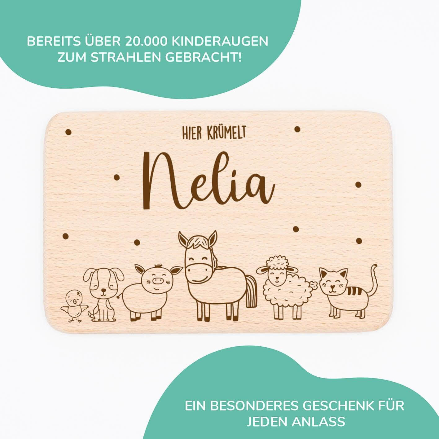 Personalisiertes Frühstücksbrettchen Bauernhof