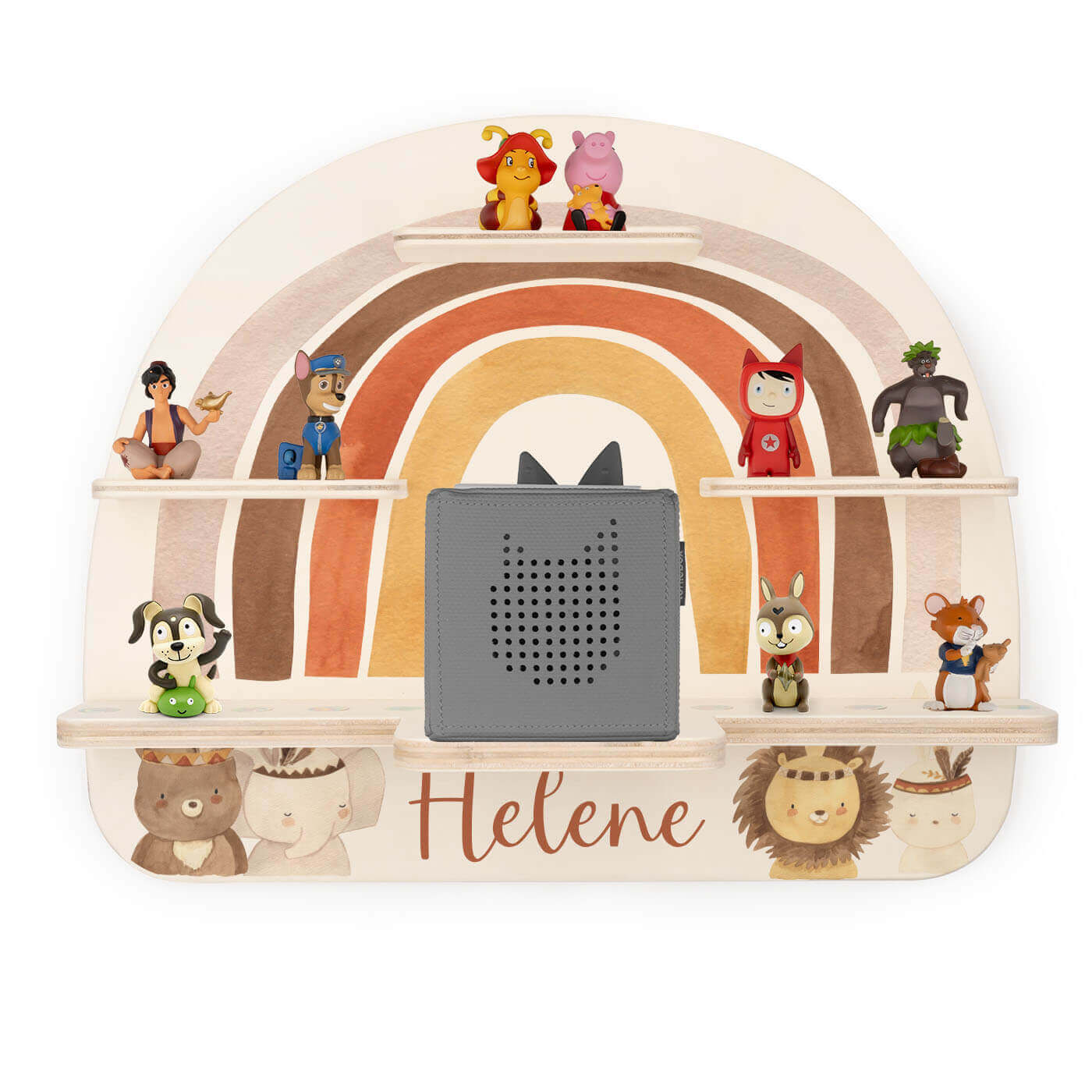 boho-bundle mit gravierter garderobe und tieren