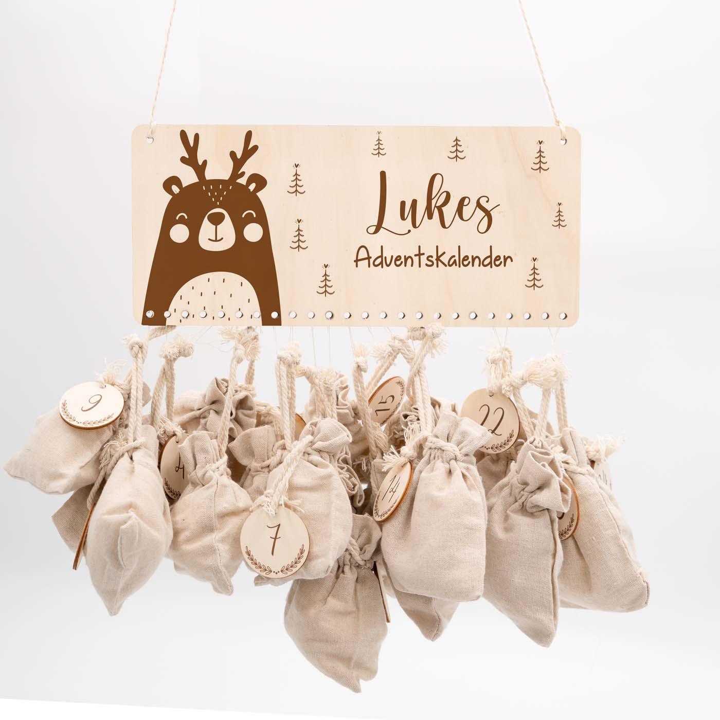 Personalisierte Adventskalender Bär