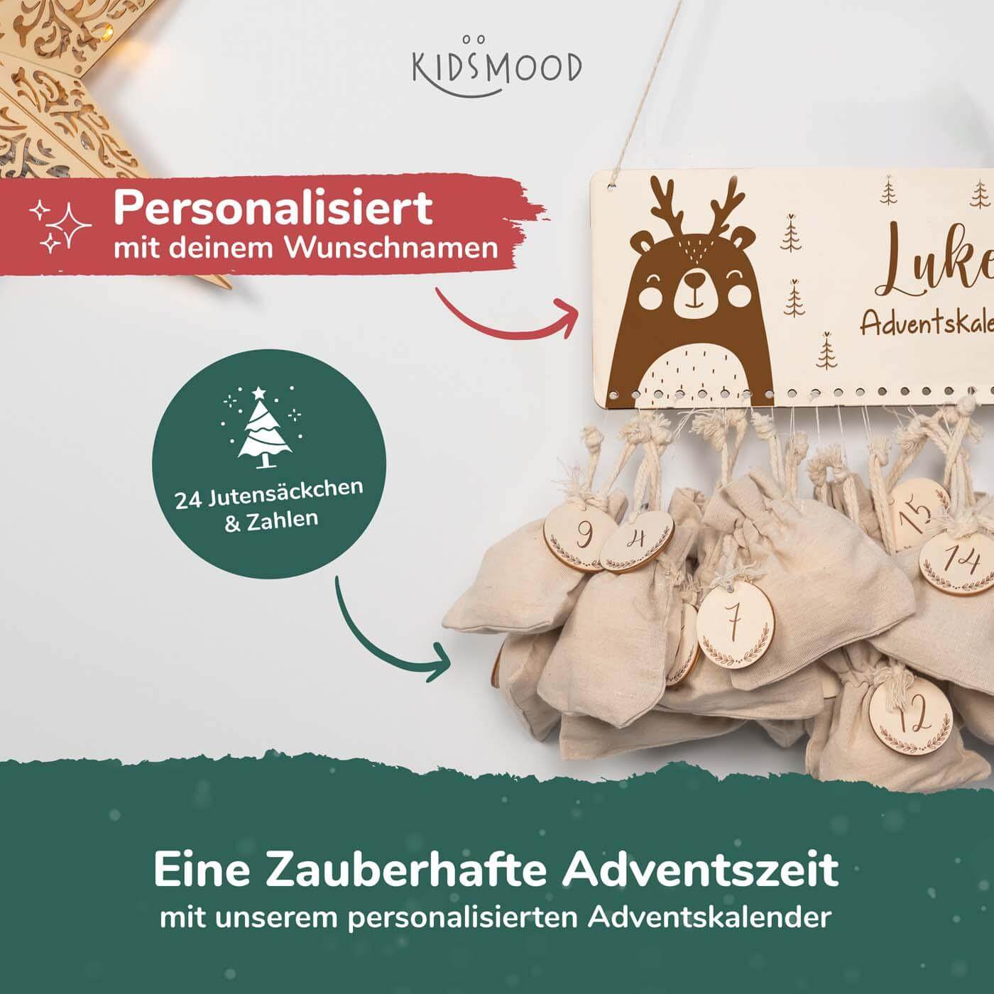 Personalisierte Adventskalender Bär