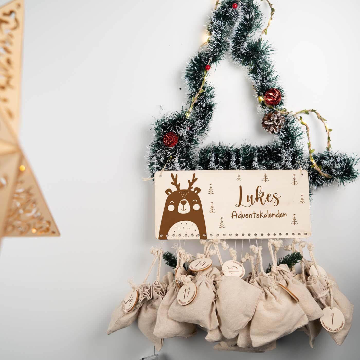 Personalisierte Adventskalender Bär