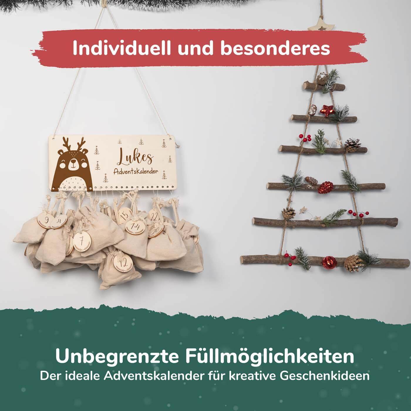 Personalisierte Adventskalender Bär