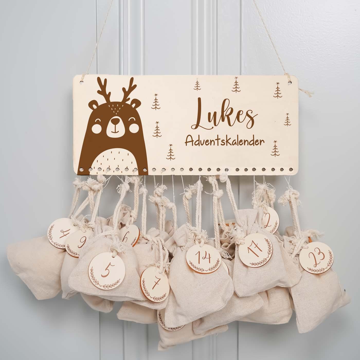 Personalisierte Adventskalender Bär