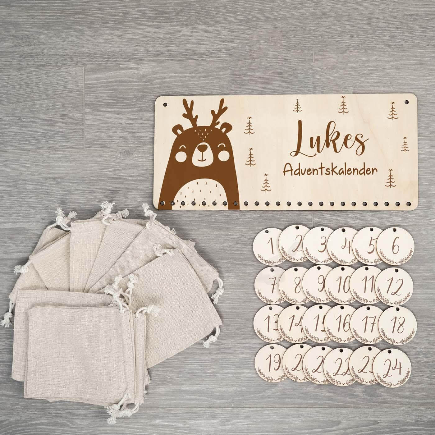 Personalisierte Adventskalender Bär