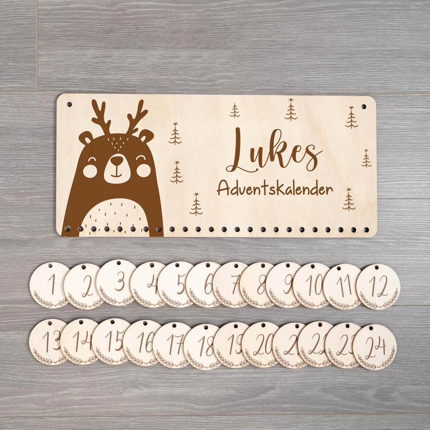 Personalisierte Adventskalender Bär
