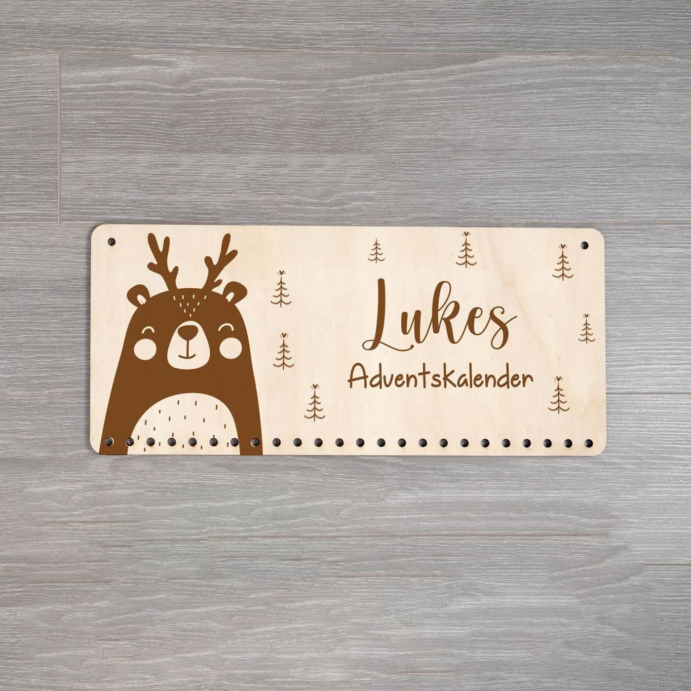 Personalisierte Adventskalender Bär