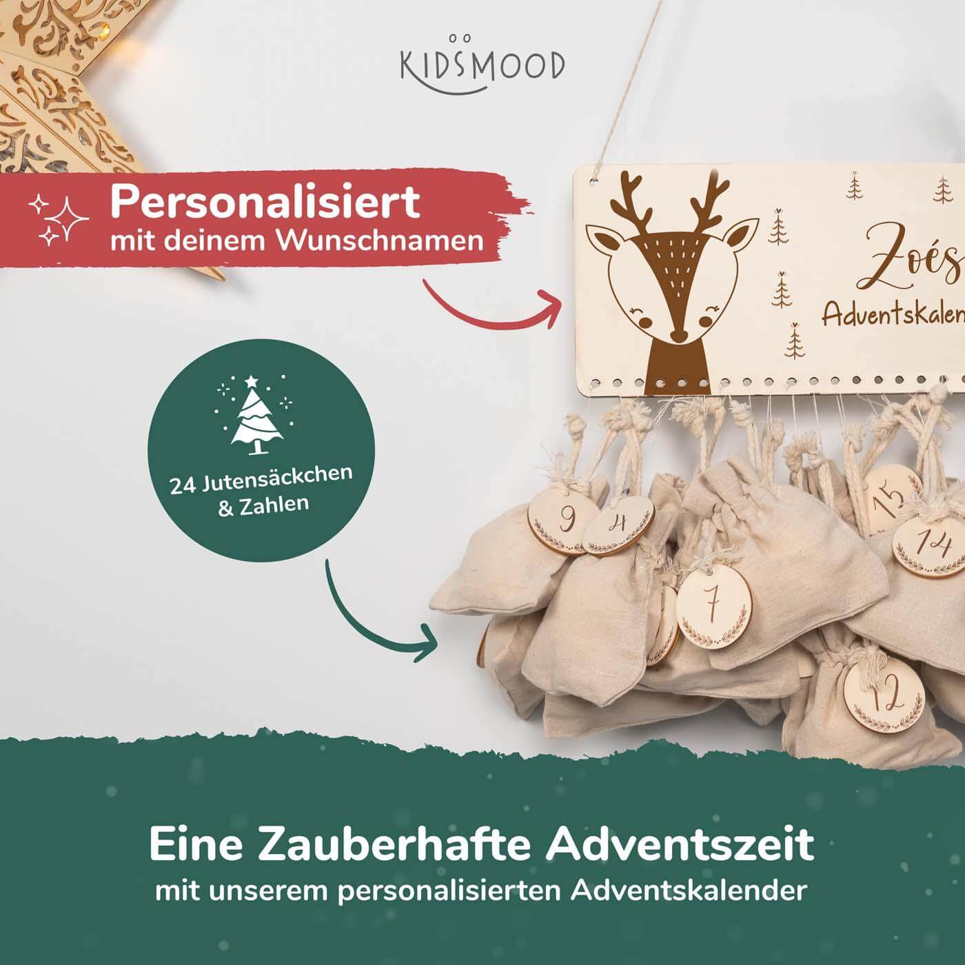 Personalisierte Adventskalender Elch