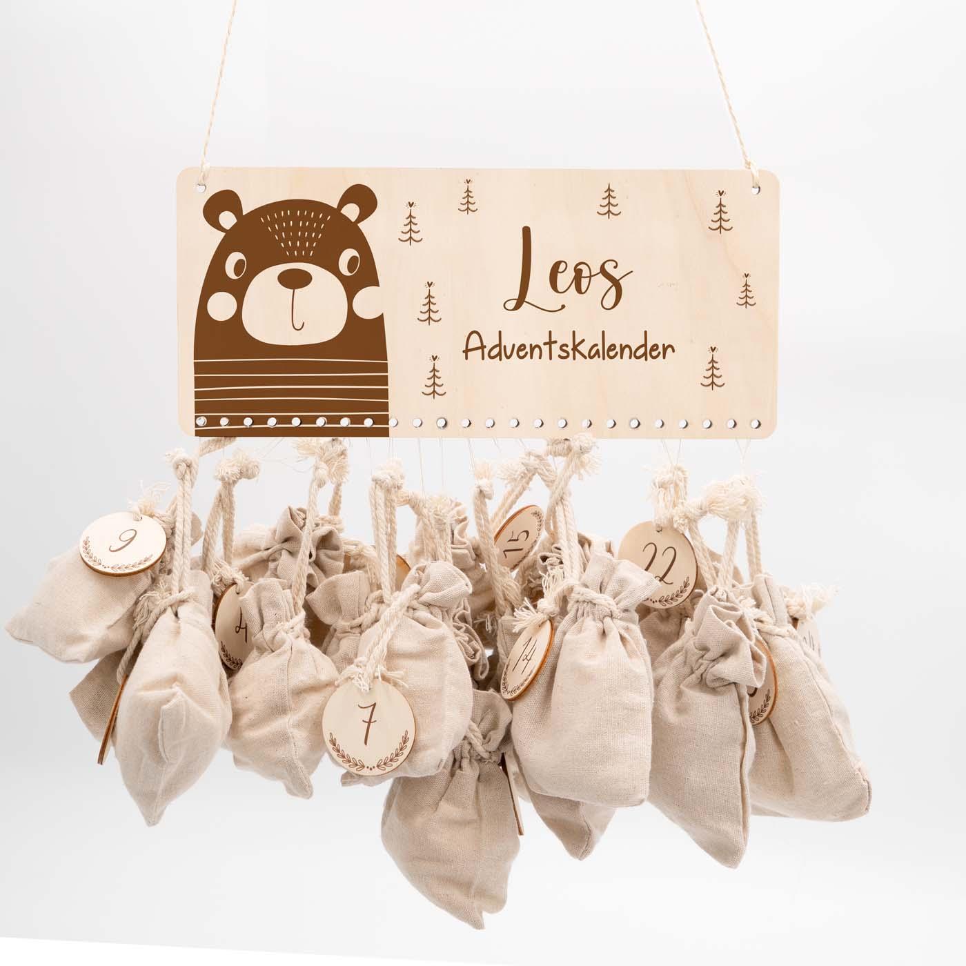 Personalisierte Adventskalender Bär