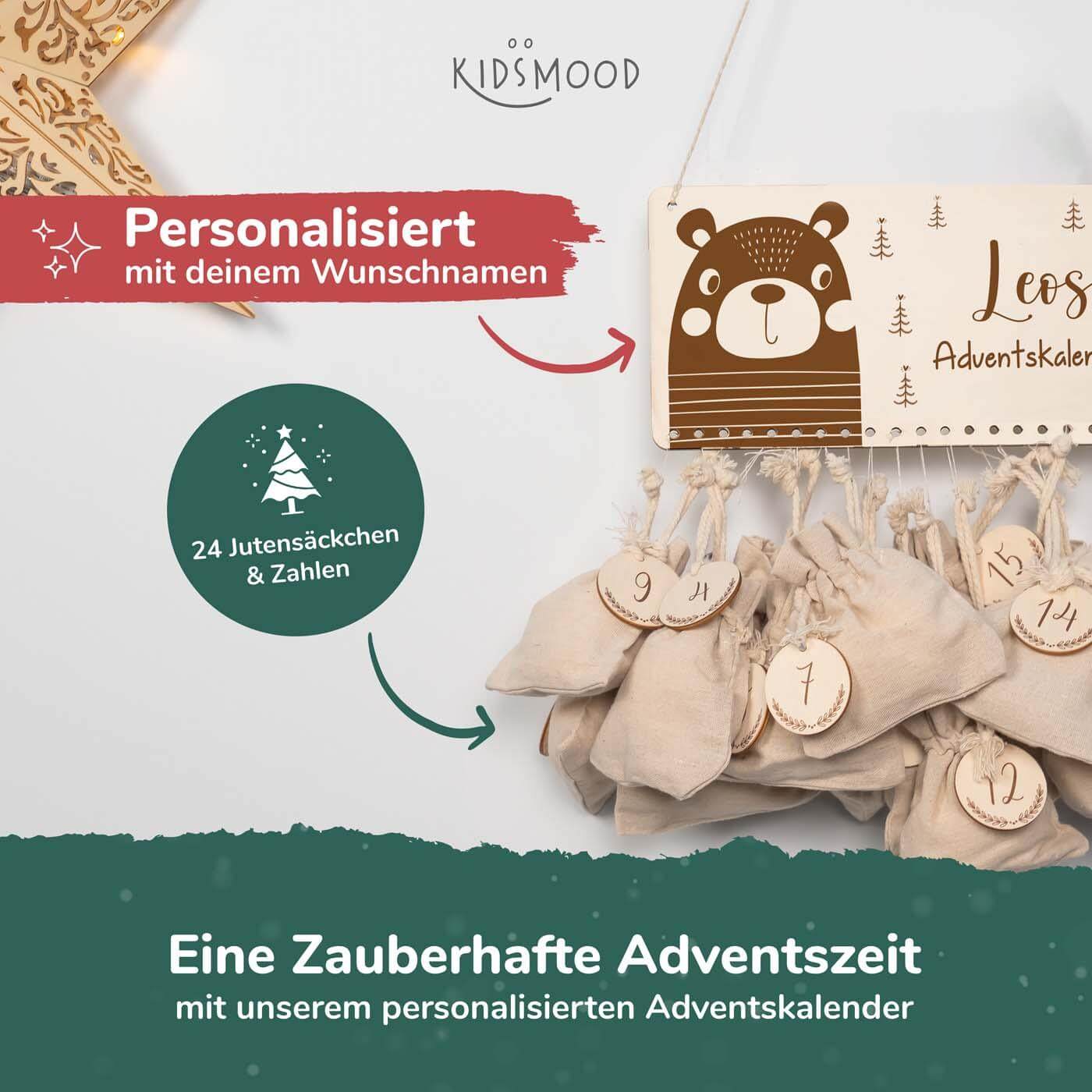 Personalisierte Adventskalender Bär